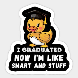 Duck I Graduated Sticker